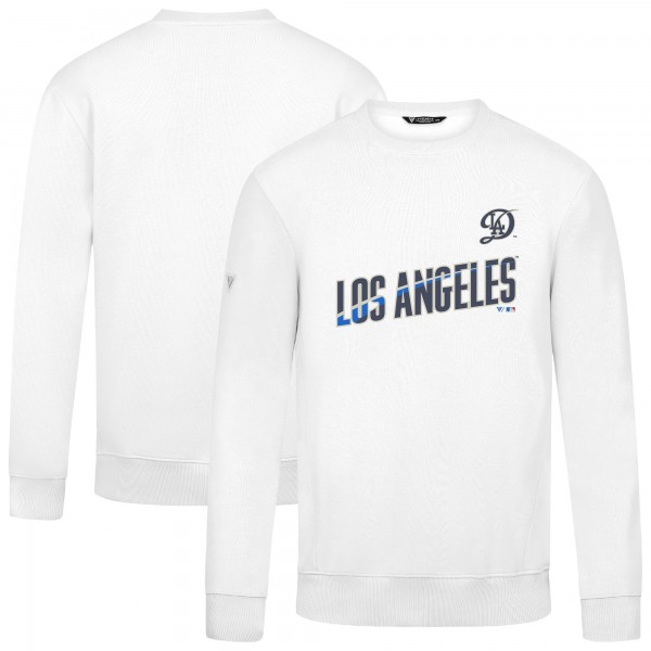 Los Angeles Dodgers Levelwear White City Connect Zane Core Logo Sweatshirt