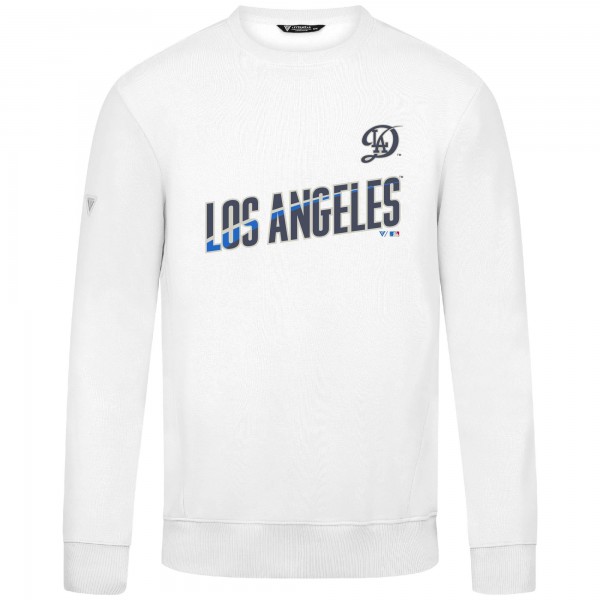 Los Angeles Dodgers Levelwear White City Connect Zane Core Logo Sweatshirt