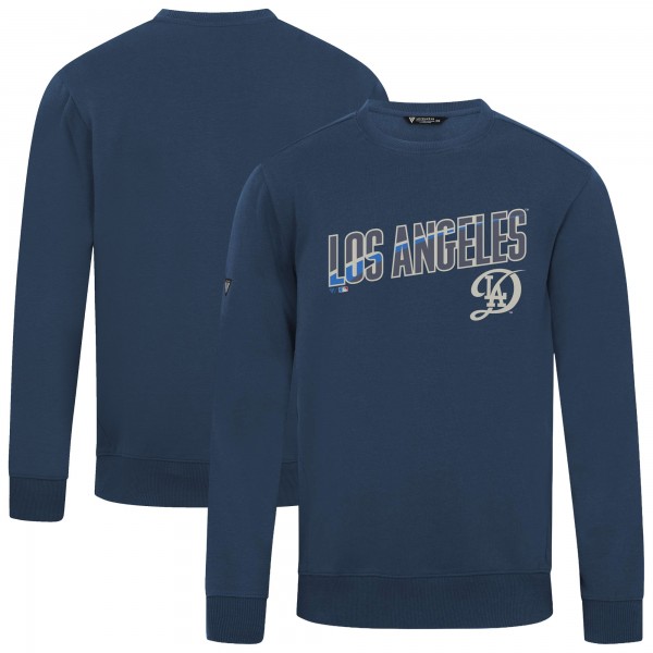 Los Angeles Dodgers Levelwear Navy City Connect Zane Back Splash Sweatshirt