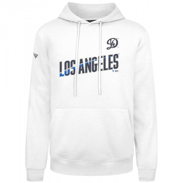 Los Angeles Dodgers Levelwear White City Connect Podium Core Logo Pullover Hoodie