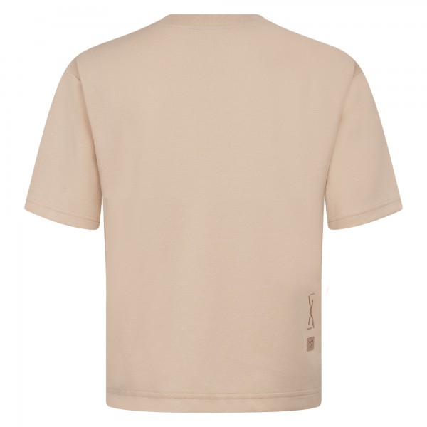 Los Angeles Dodgers Levelwear Khaki Oversized Luxe Signature Knit Buckler T-Shirt