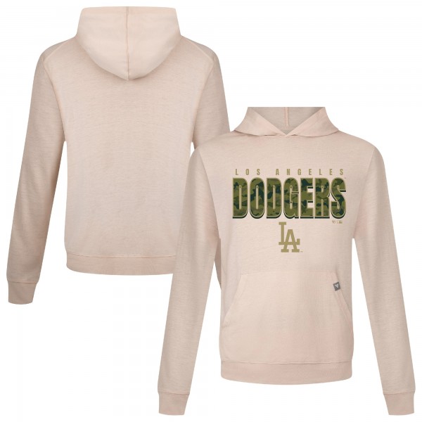 Los Angeles Dodgers Levelwear Khaki Relay Protect Pullover Hoodie