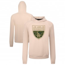 Los Angeles Dodgers Levelwear Khaki Mandate Buckler Tri-Blend Pullover Hoodie