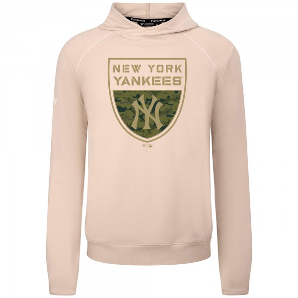 Толстовка New York Yankees Levelwear Khaki Mandate Buckler Tri-Blend