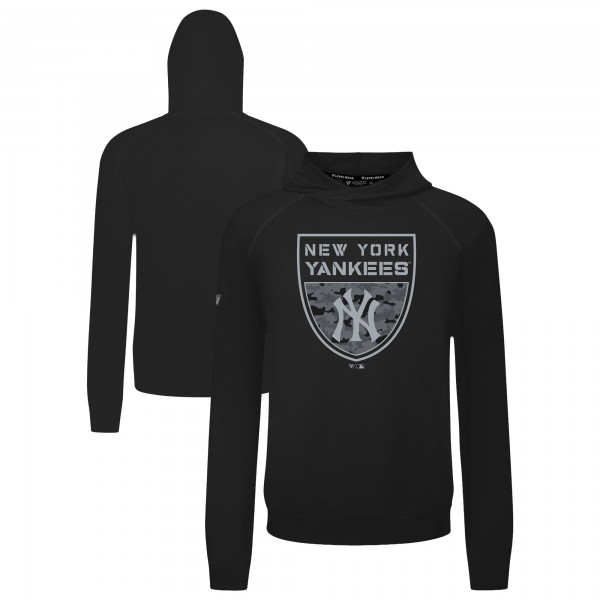 Толстовка New York Yankees Levelwear Black Mandate Buckler Tri-Blend