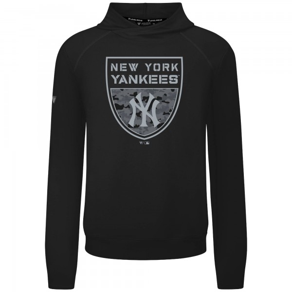 Толстовка New York Yankees Levelwear Black Mandate Buckler Tri-Blend