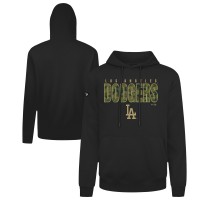Los Angeles Dodgers Levelwear Black Podium Protect Pullover Hoodie