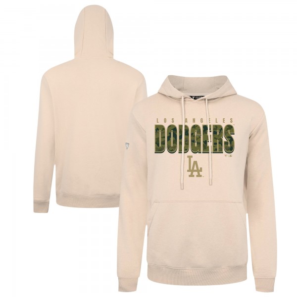 Los Angeles Dodgers Levelwear Khaki Podium Protect Pullover Hoodie