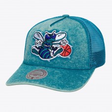 Бейсболка Charlotte Hornets Mitchell & Ness Teal Gameday Snow Wash