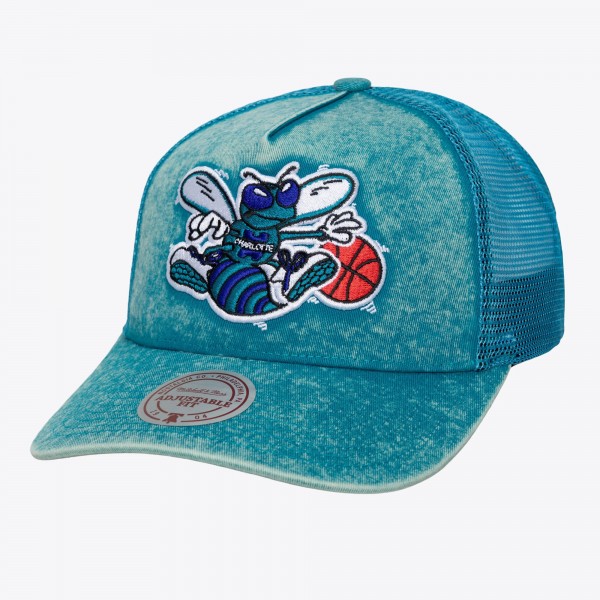 Бейсболка Charlotte Hornets Mitchell & Ness Teal Gameday Snow Wash