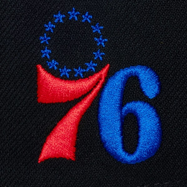 Бейсболка Philadelphia 76ers Mitchell & Ness Black Hardwood Classics Legendary Away Pro-Pinch
