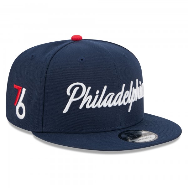 Бейсболка Philadelphia 76ers Mitchell & Ness Black Hardwood Classics Legendary Away Pro-Pinch