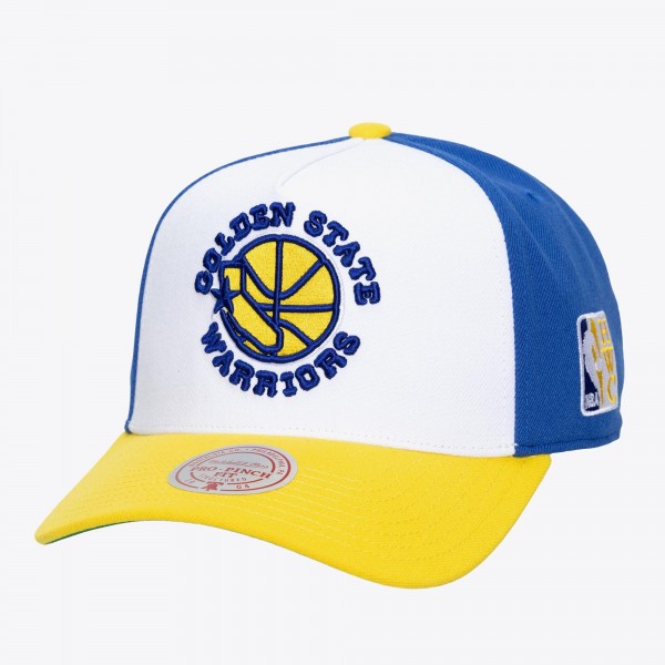 Golden State Warriors Mitchell & Ness White Legendary Home Pro Pinch Snapback Hat