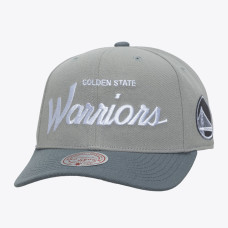 Бейсболка Golden State Warriors Mitchell & Ness Gray Thunderstorm Head Coach Pro Crown
