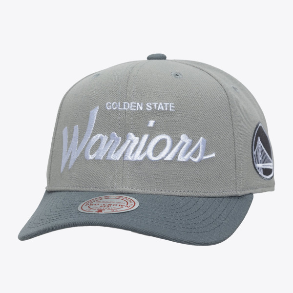 Бейсболка Golden State Warriors Mitchell & Ness Gray Thunderstorm Head Coach Pro Crown