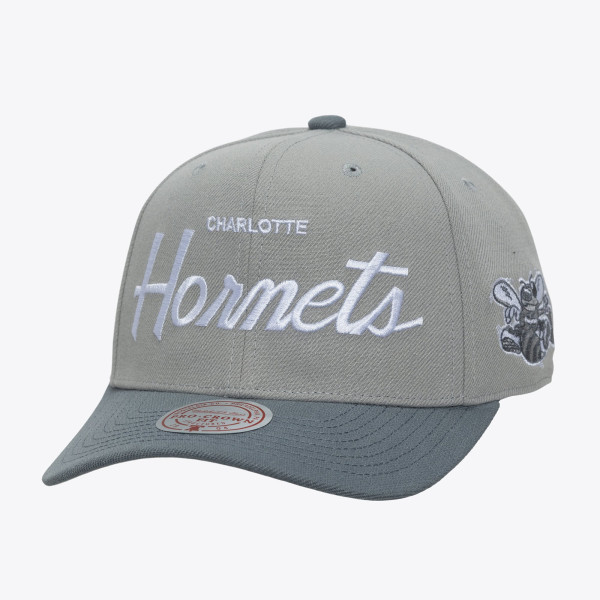 Бейсболка Charlotte Hornets Mitchell & Ness Gray Thunderstorm Head Coach Pro Crown
