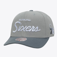Бейсболка Philadelphia 76ers Mitchell & Ness Gray Thunderstorm Head Coach Pro Crown
