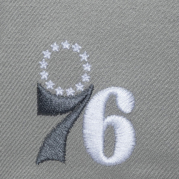 Бейсболка Philadelphia 76ers Mitchell & Ness Gray Thunderstorm Head Coach Pro Crown