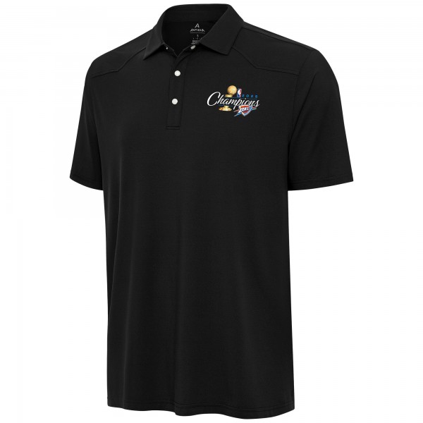 Поло Oklahoma City Thunder Antigua Black 2025 NBA Finals Champions Western