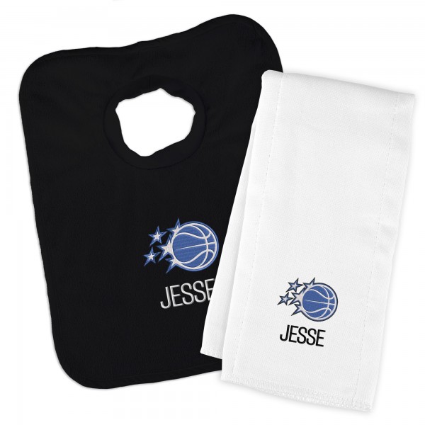 Малышам Orlando Magic Chad & Jake Personalized Bib & Burp Cloth Set