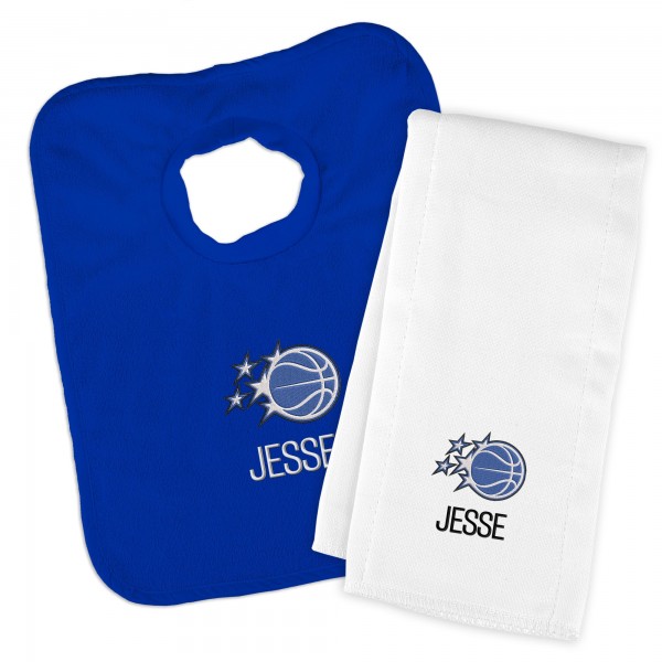 Малышам Orlando Magic Chad & Jake Personalized Bib & Burp Cloth Set