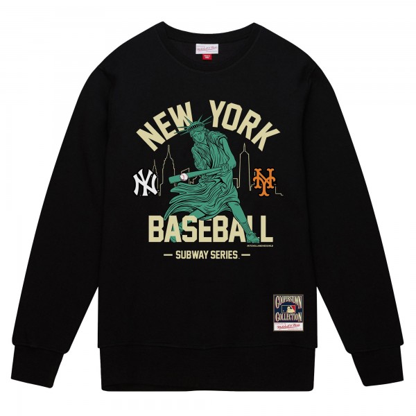 Кофта New York Yankees vs. New York Mets Mitchell & Ness Black Subway Series Swinging Liberty