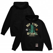 Толстовка New York Yankees vs. New York Mets Mitchell & Ness Black Subway Series Swinging Liberty