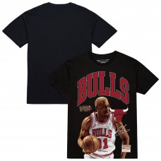 Chicago Bulls Dennis Rodman Mitchell & Ness Black Hardwood Classics Player Arch T-Shirt