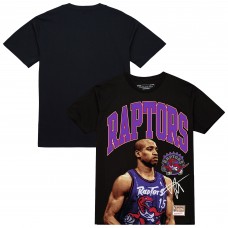 Toronto Raptors Vince Carter Mitchell & Ness Black Hardwood Classics Player Arch T-Shirt