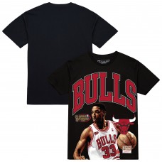 Футболка Chicago Bulls Scottie Pippen Mitchell & Ness Black Hardwood Classics Player Arch