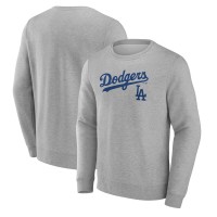 Los Angeles Dodgers Gray Team Lockup Sweatshirt