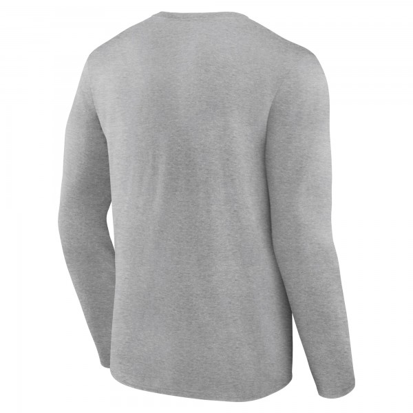 Los Angeles Dodgers Gray Team Lockup Long Sleeve T-Shirt