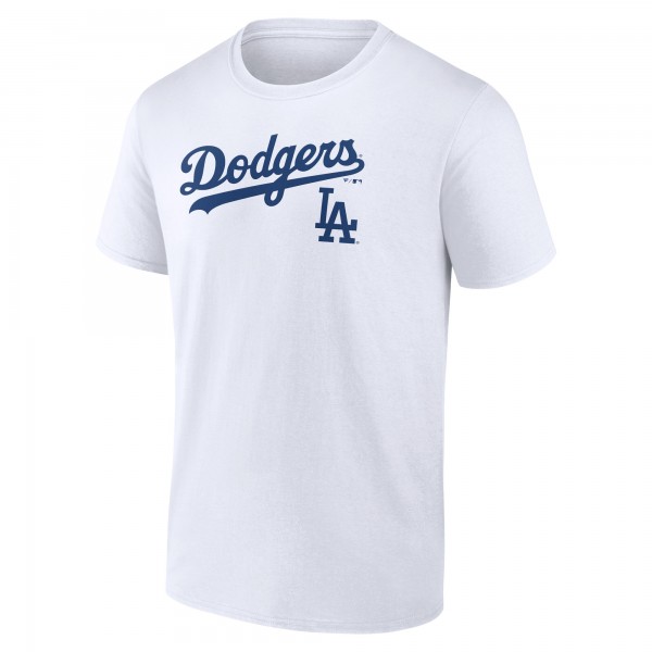 Los Angeles Dodgers White Team Lockup T-Shirt