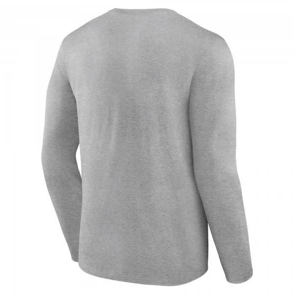 New York Yankees Gray Team Lockup Long Sleeve T-Shirt