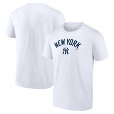 New York Yankees White Team Lockup T-Shirt