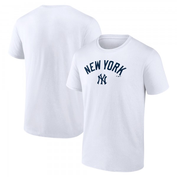 New York Yankees White Team Lockup T-Shirt