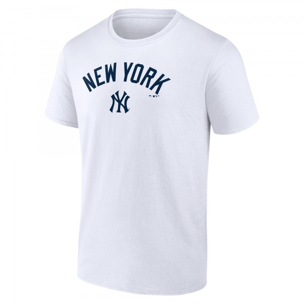 New York Yankees White Team Lockup T-Shirt