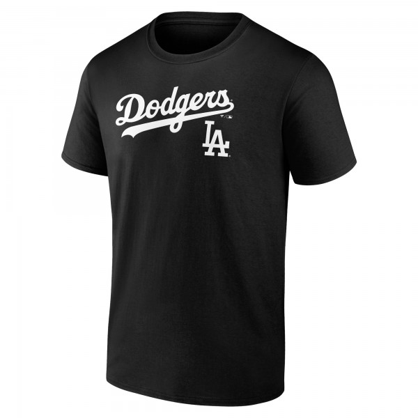 Los Angeles Dodgers Black Team Lockup T-Shirt