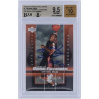 Dwyane Wade Miami Heat Autographed 2003-04 Upper Deck Rookie Exclusives #5 Beckett Fanatics Witnessed Authenticated 9.5/10 Rookie Card with HOF 23 Inscription