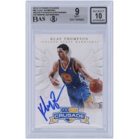 Klay Thompson Golden State Warriors Autographed 2012-13 Panini Crusade #97 Beckett Fanatics Witnessed Authenticated 9/10 Rookie Card