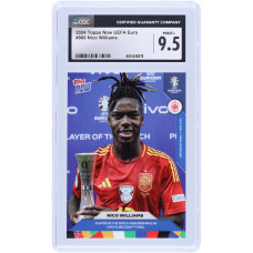 Карточка Nico Williams Spain National Team 2024 Topps Now UEFA Euro Of The Match Performance In UEFA Euro 2024 Final #60 CGC Authenticated 9.5