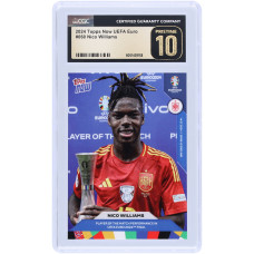 Карточка Nico Williams Spain National Team 2024 Topps Now UEFA Euro Of The Match Performance In UEFA Euro 2024 Final #60 CGC Authenticated Pristine 10