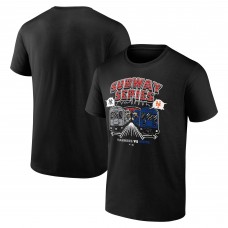 New York Yankees vs. New York Mets Black 2025 Subway Series T-Shirt