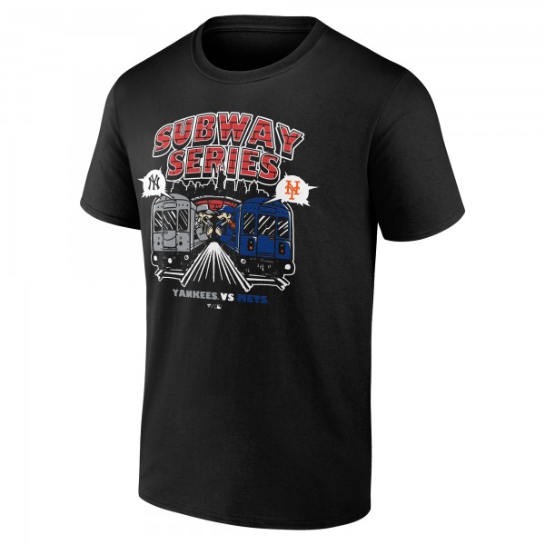New York Yankees vs. New York Mets Black 2025 Subway Series T-Shirt