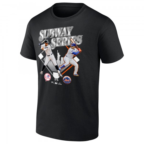 New York Yankees vs. New York Mets Aaron Judge & Juan Soto Black 2025 Subway Series Matchup T-Shirt
