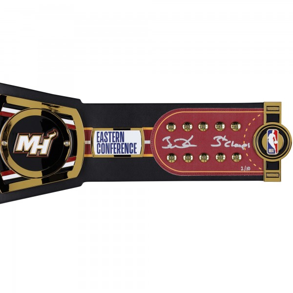Dwyane Wade Miami Heat Autographed Fanatics Authentic WWE Legacy Title Belt with 3X Champs Inscription - Limited Edition of 10