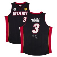 Игровая джерси Dwyane Wade Miami Heat Autographed Fanatics Authentic Black Mitchell & Ness 2012-13 Authentic with HOF 23 Inscription