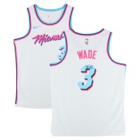 Игровая джерси Dwyane Wade Miami Heat Autographed Fanatics Authentic White Nike Miami Vice Swingman