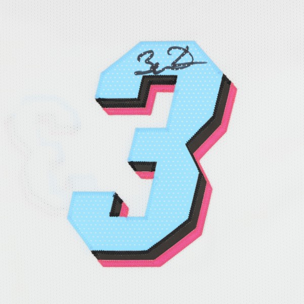 Игровая джерси Dwyane Wade Miami Heat Autographed Fanatics Authentic White Nike Miami Vice Authentic