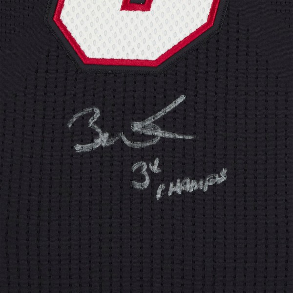 Игровая джерси Dwyane Wade Miami Heat Autographed Fanatics Authentic Black Mitchell & Ness 2012-13 Authentic with 3X Champs Inscription